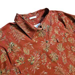 NWT CJ Banks Lightweight Jacket Women's 3X Burnt Orange Button Down Cottage Y2K